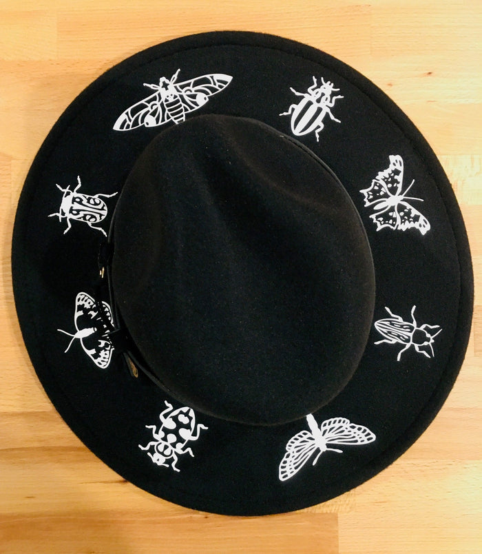 Vegan Felt Hat - Insects -  -