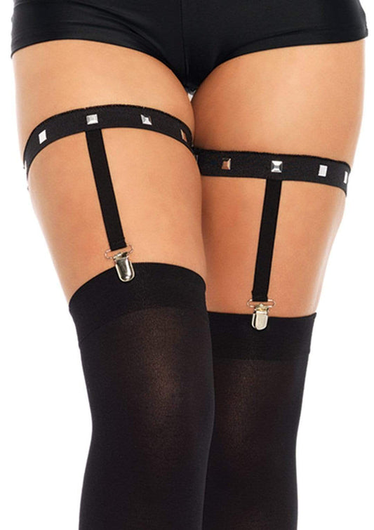 Jamie Studded Garter Suspender - Gothic Leg Harness - Alternative Fashion Accessory -  - Garter Belts
