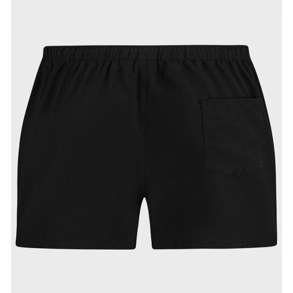 Killstar Dive Into Hell Beach Goth Swim Shorts with Foil Detail