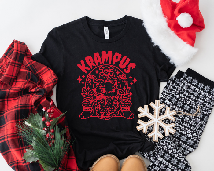 "Krampus" Spooky Holiday Tee - Unisex Shirt -  - Shirts