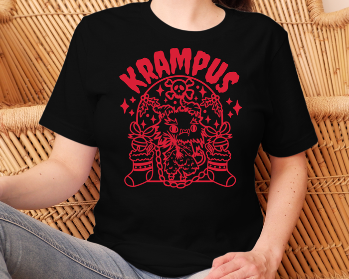 "Krampus" Spooky Holiday Tee - Unisex Shirt -  - Shirts