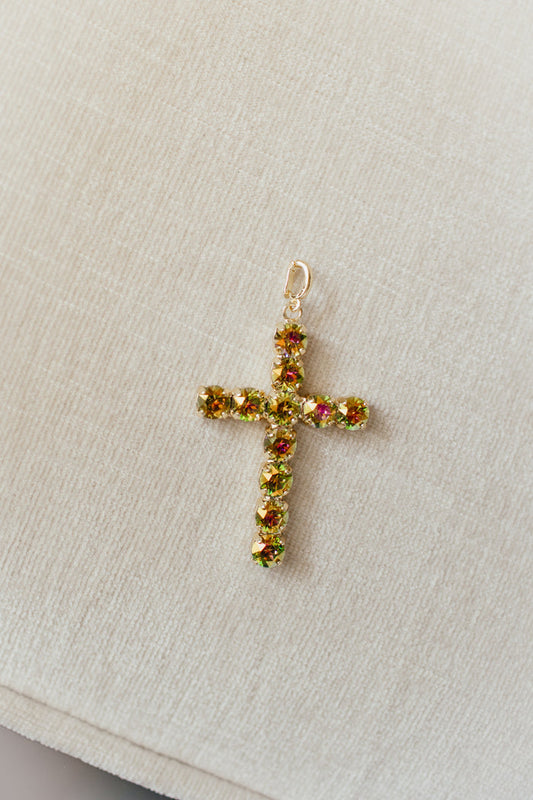 Large Cross Charm in Sweet Tart