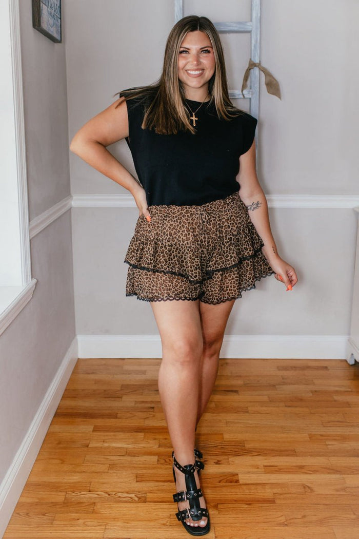 Leopard & Lace Shorts - Macoma Boutique180 Shorts