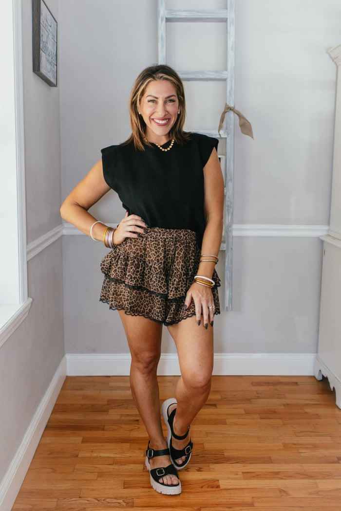 Leopard & Lace Shorts - Macoma Boutique180 Shorts