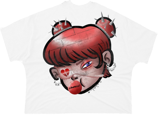 Lil Red Oversized Crop Top - Super Max Heavyweight Streetwear Essential