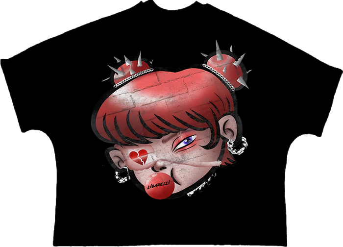 Lil Red Oversized Crop Top - Super Max Heavyweight Streetwear Essential