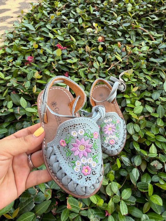 Lilian Lace Up Blue Nina Leather Sandals