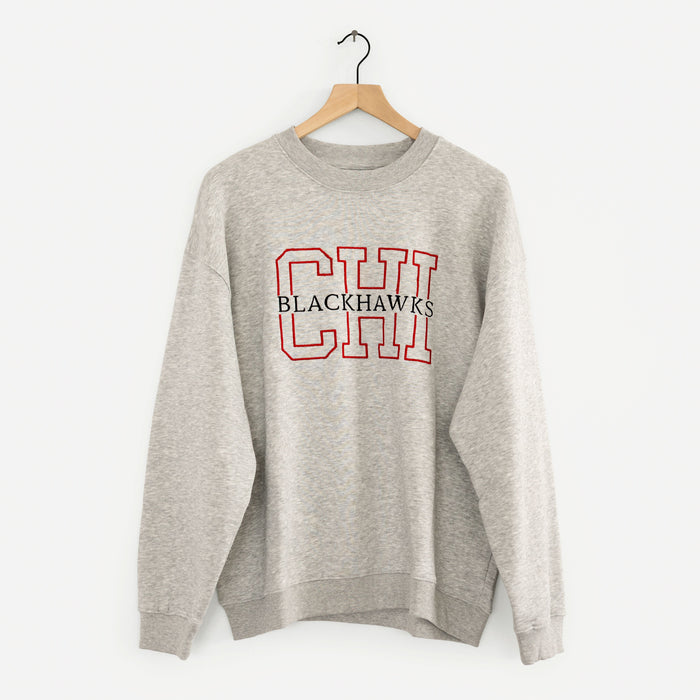 Line Change Chicago Blackhawks Embroidered Crew