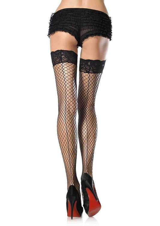 Lori Net Thigh High Stockings - Classic Fishnet Hosiery -  - Thigh High Stockings