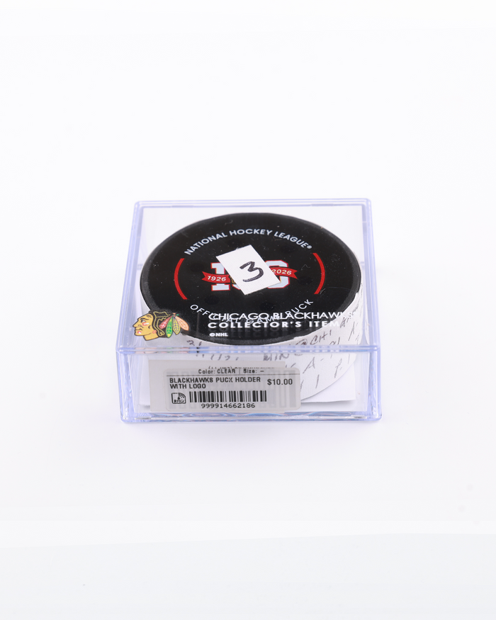 Louis Crevier Game-Used Goal Puck 3/17/2026 25383