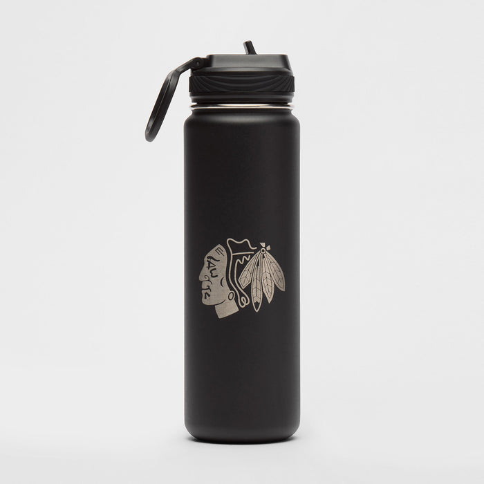 lululemon Chicago Blackhawks Back to Life Sport Bottle 24oz Straw Lid