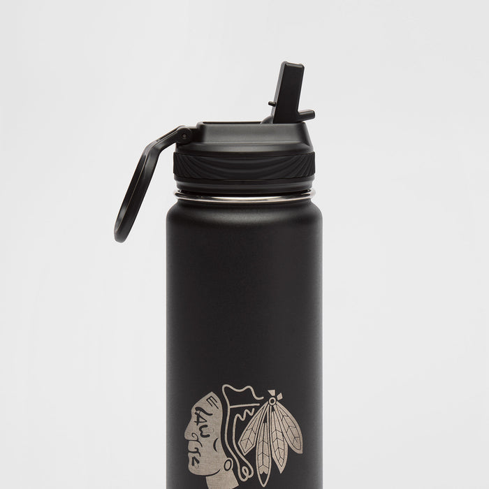 lululemon Chicago Blackhawks Back to Life Sport Bottle 24oz Straw Lid