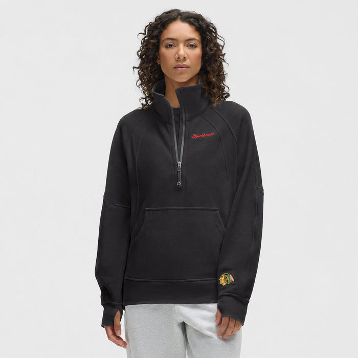 lululemon Chicago Blackhawks Women's Long Scuba Oversized Half-Zip Funnel Neck