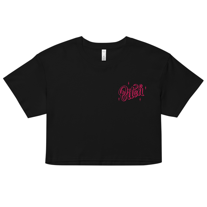 Magical Bitch Embroidered Crop Top