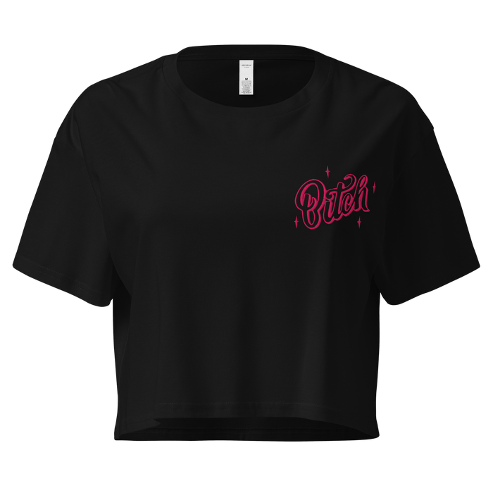 Magical Bitch Embroidered Crop Top