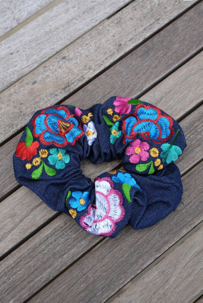 Mexican Embroidery Scrunchies