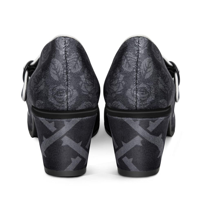 Mid Heels Black Tudor Women's Mary Jane Pump -  - Mid Heels