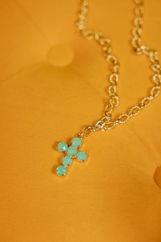 Mini Cross Charms in Green - Macoma Boutique315 Jewelry
