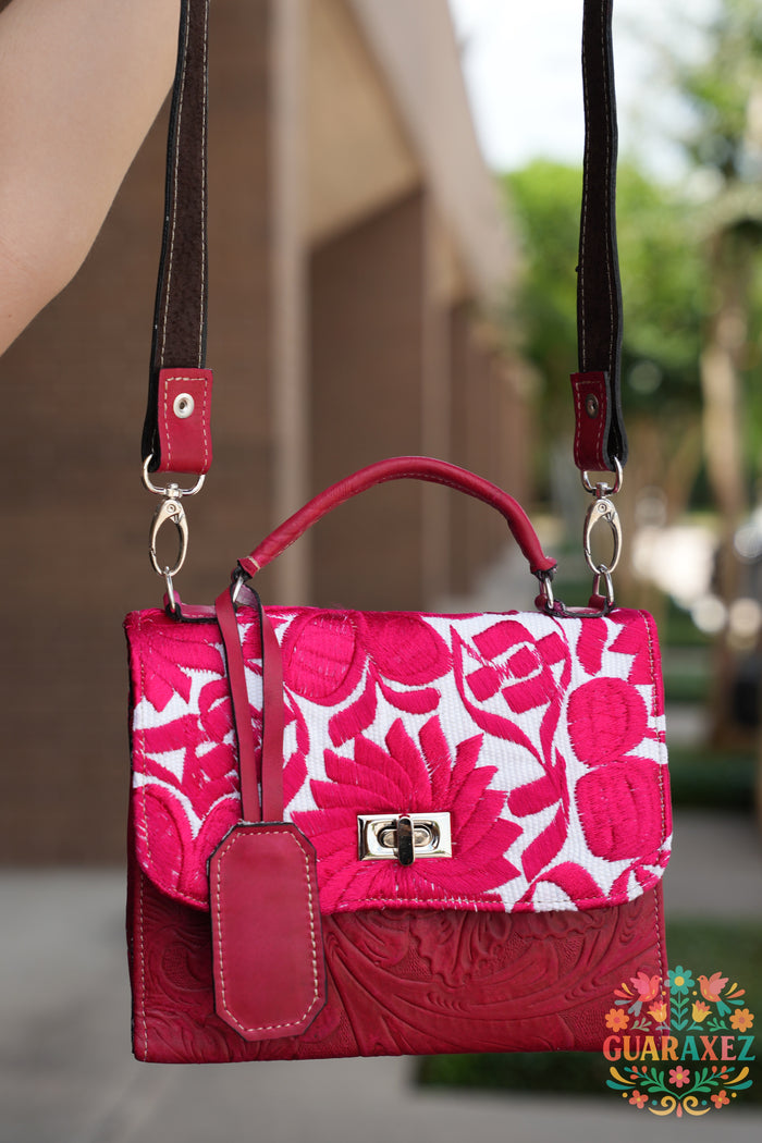 Mini Kelly Mexican Embroidery Leather Bag
