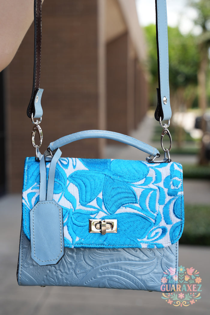 Mini Kelly Mexican Embroidery Leather Bag