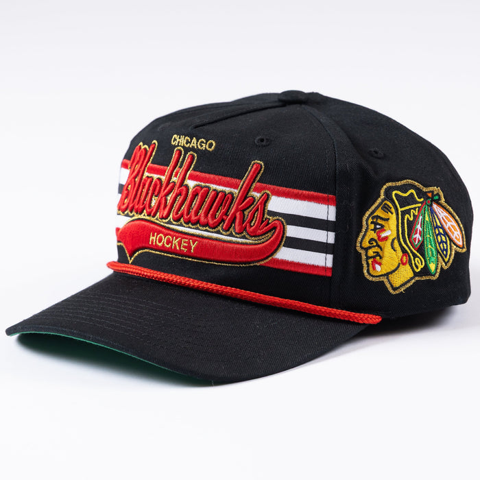 Mitchell & Ness Chicago Blackhawks Jersey Stripe Tail Sweep Snapback