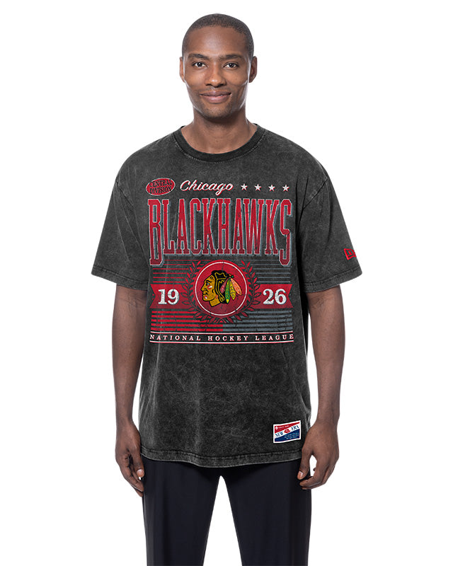 New Era Chicago Blackhawks Throwback Distressed Oversized Tee