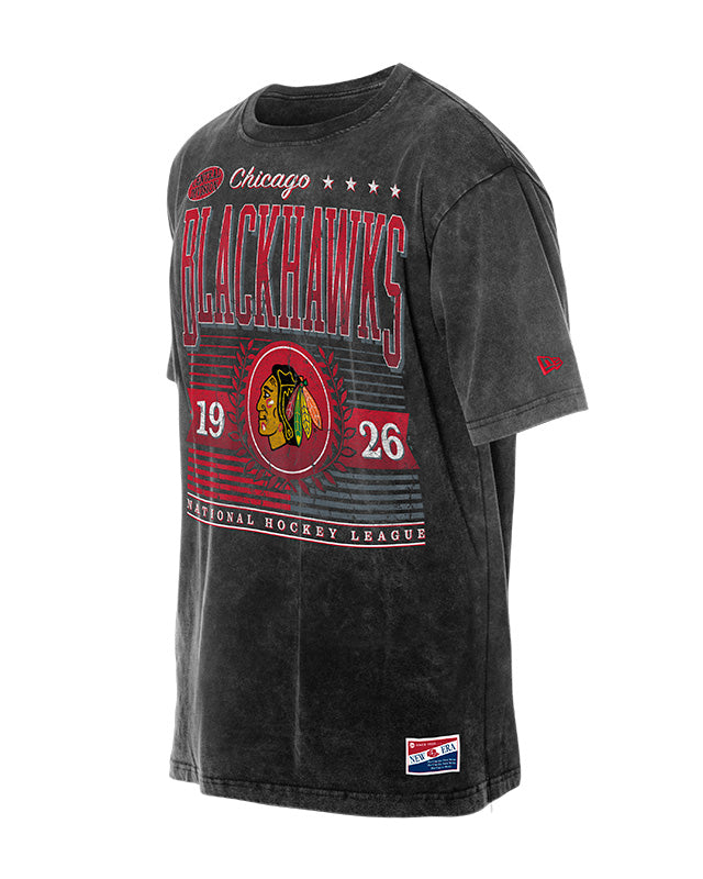 New Era Chicago Blackhawks Throwback Distressed Oversized Tee