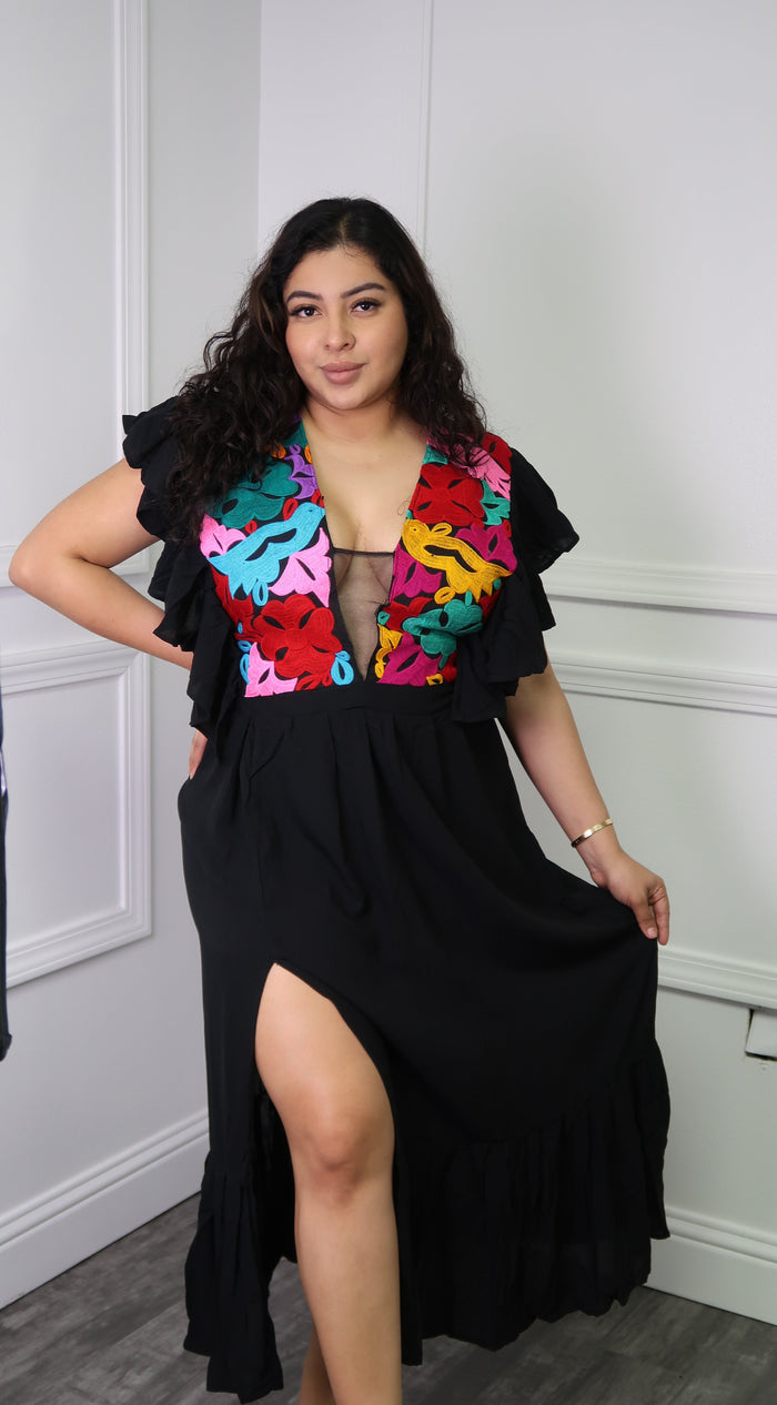 Oaxaca Embroidered Maxi Dress