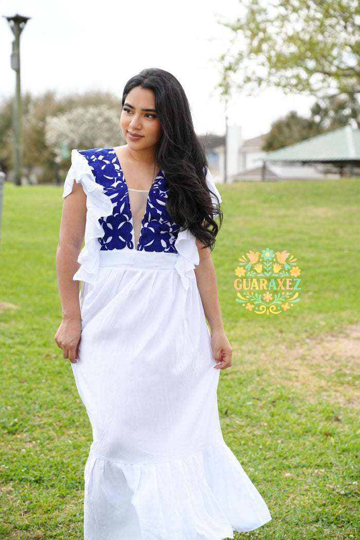 Oaxaca Embroidery Dress Solid