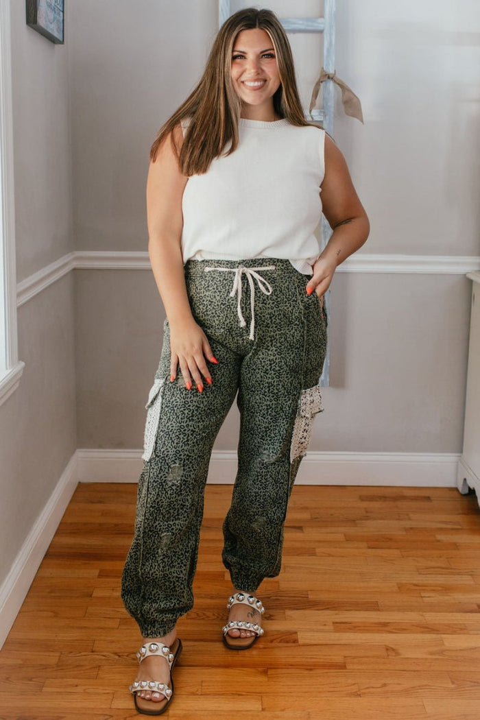 Olive Rush Leopard Pants - Macoma Boutique210 Other Bottoms
