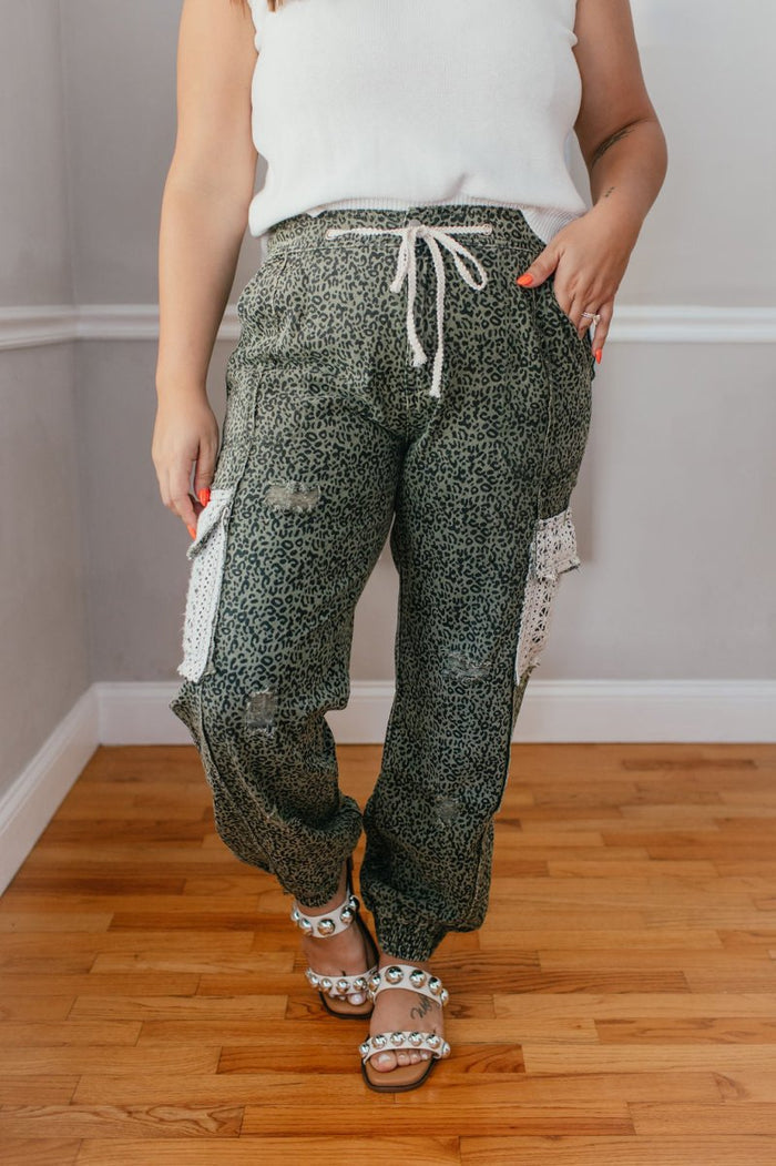 Olive Rush Leopard Pants - Macoma Boutique210 Other Bottoms
