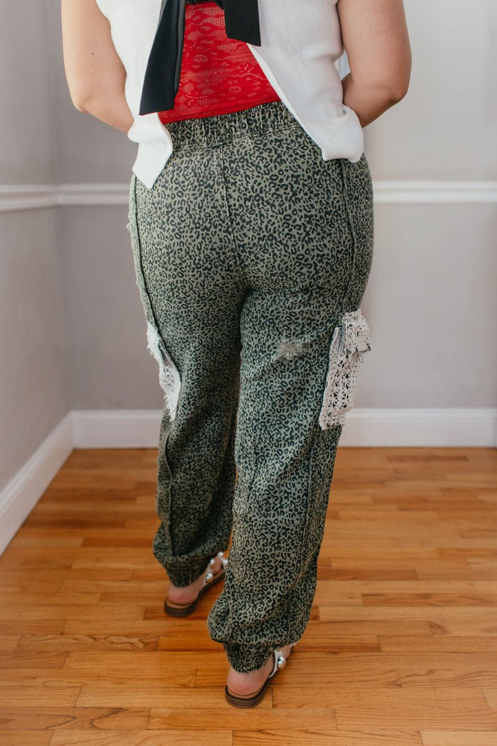 Olive Rush Leopard Pants - Macoma Boutique210 Other Bottoms