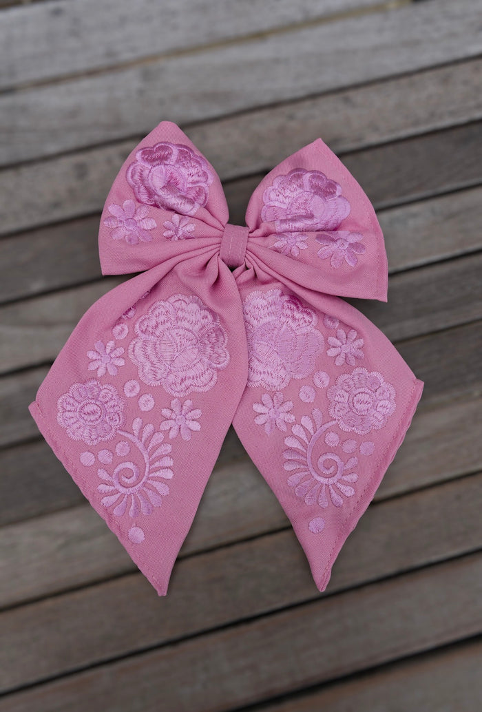 One tone Mexican Embroidery Bow
