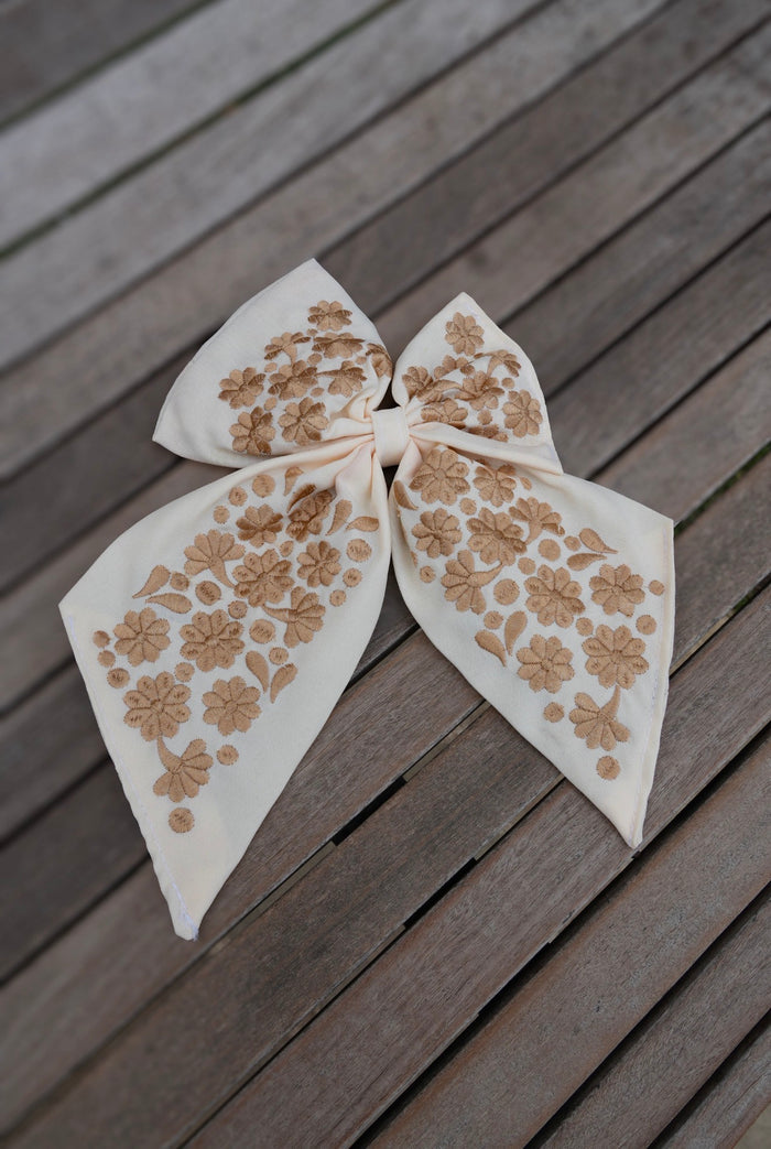 One tone Mexican Embroidery Bow