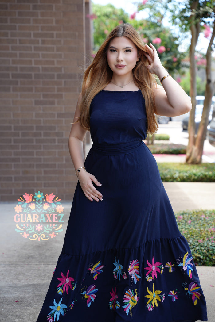 Otomi Maxi Embroidery Dress