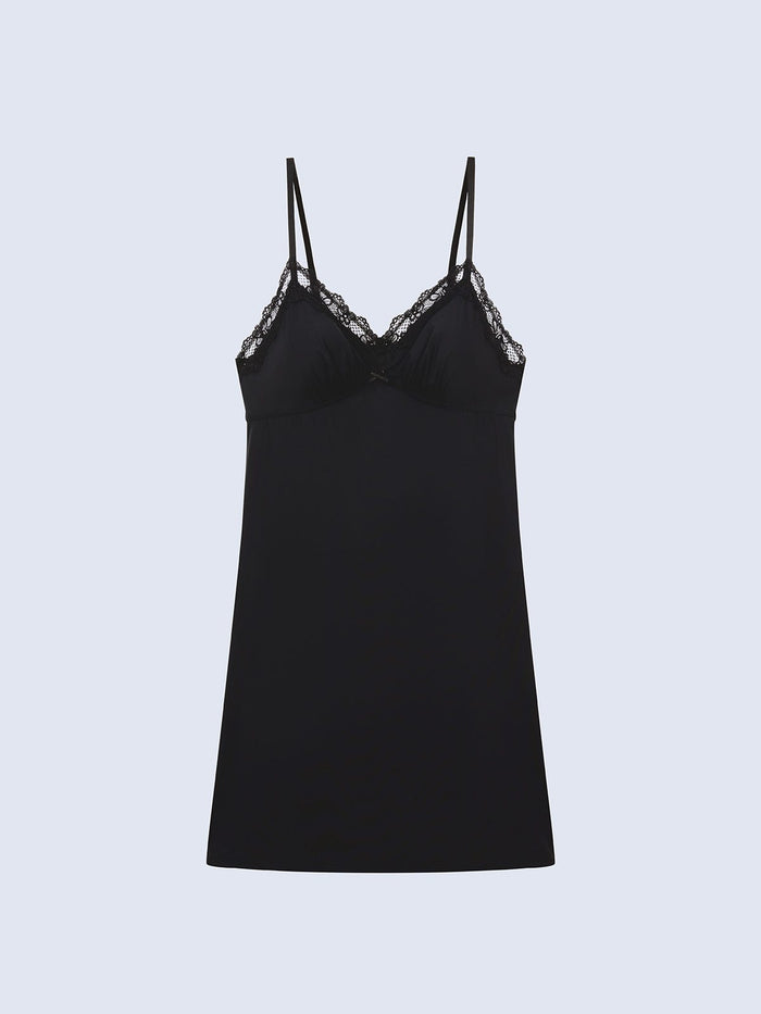 KRISTY, Padded Slip Dress - 8f6-black