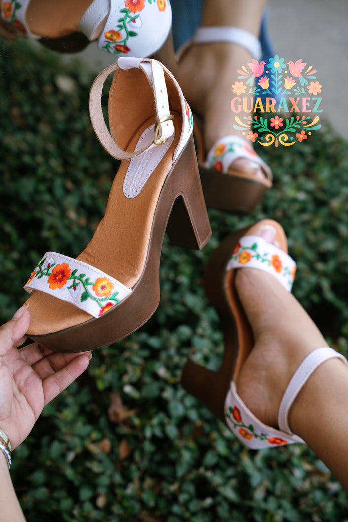 Partying in Cancun Heels White