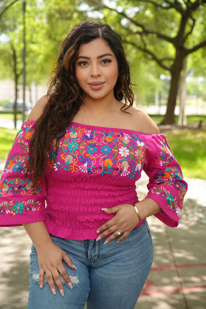 Pavo Real Top Fucsia