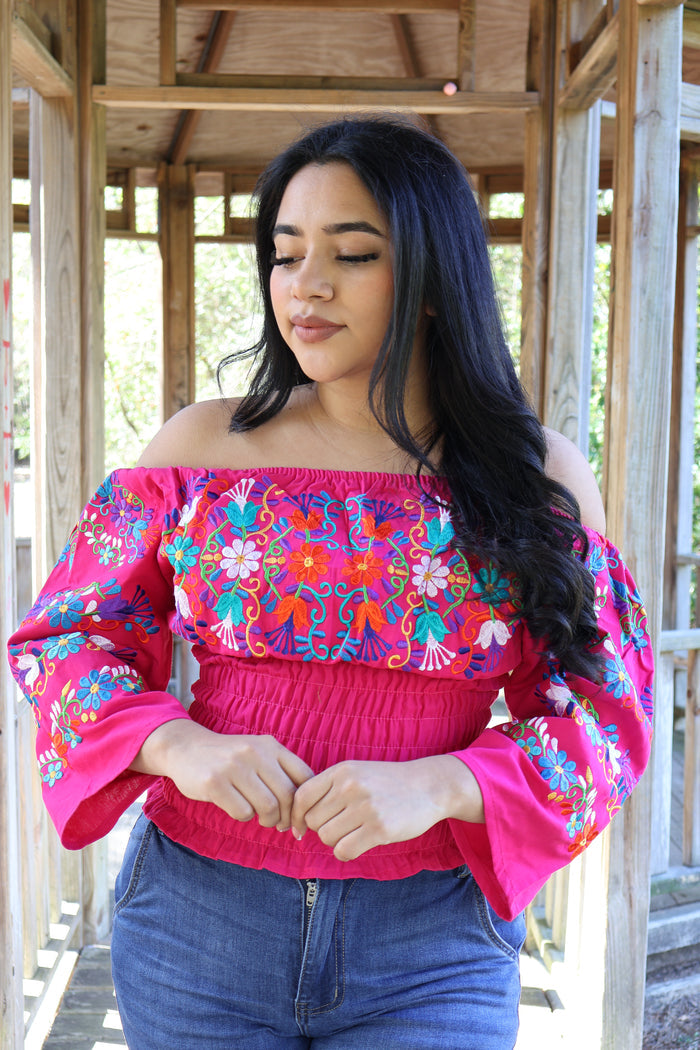 Pavo Real Top Fucsia