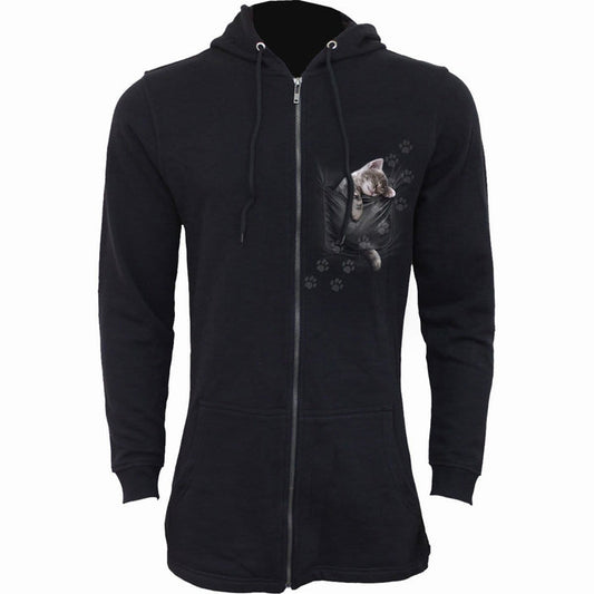 POCKET KITTEN - Ladies Fish Tail Full Zip Hoody - Zip Sleeve -  - Hoodies