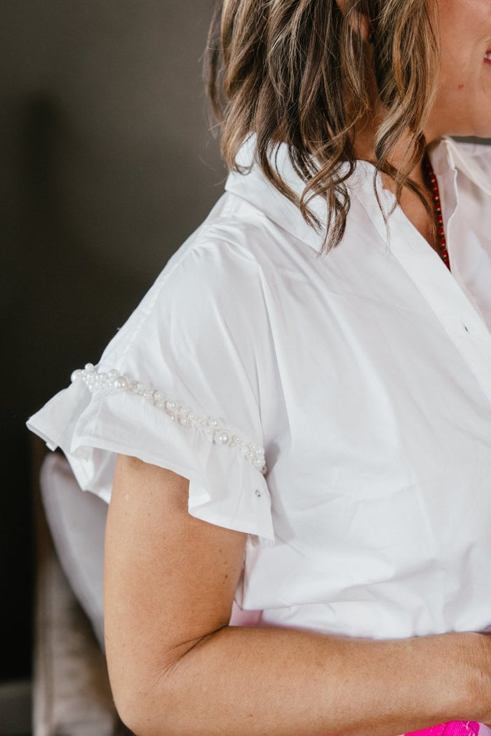Polished Pearl Top - Macoma Boutique100 Short Sleeve