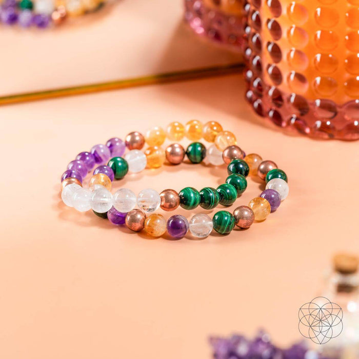 Powerhouse of Wealth Manifestation - Crystal Quartet Bracelet Set -  - Bracelets