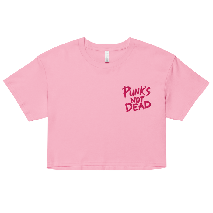 Punk's Not Dead Embroidered Crop Top
