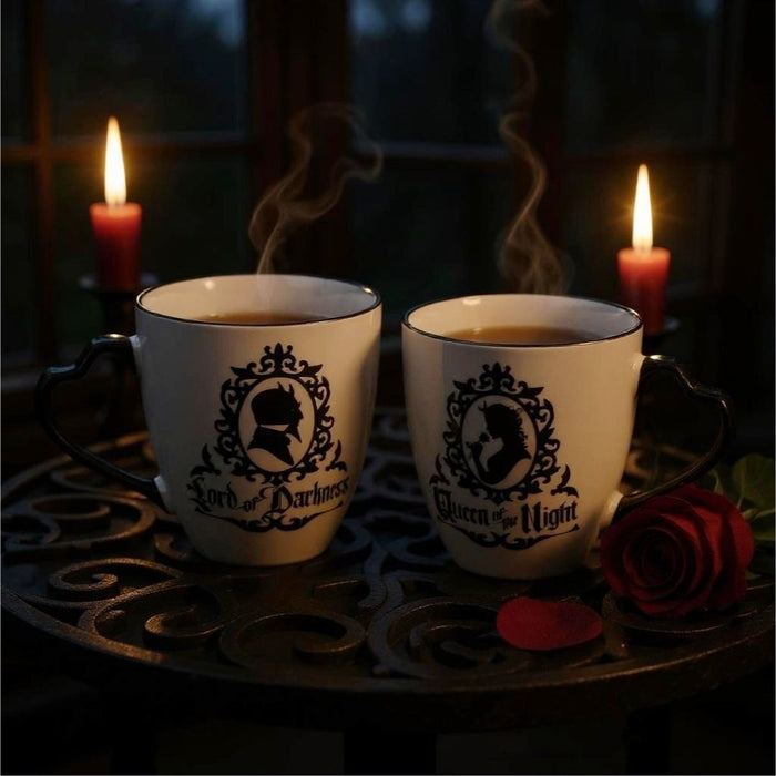 Mug Set Queen of the Night & Lord of Darkness (4pc) + Coasters -  - Mugs