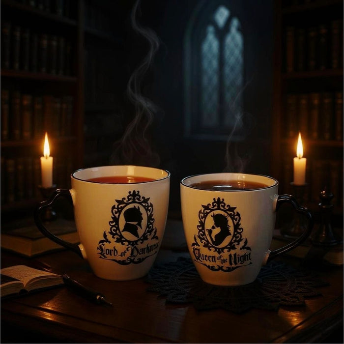 Mug Set Queen of the Night & Lord of Darkness (4pc) + Coasters -  - Mugs