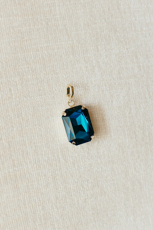 Rectangular Charm in Blue Velvet