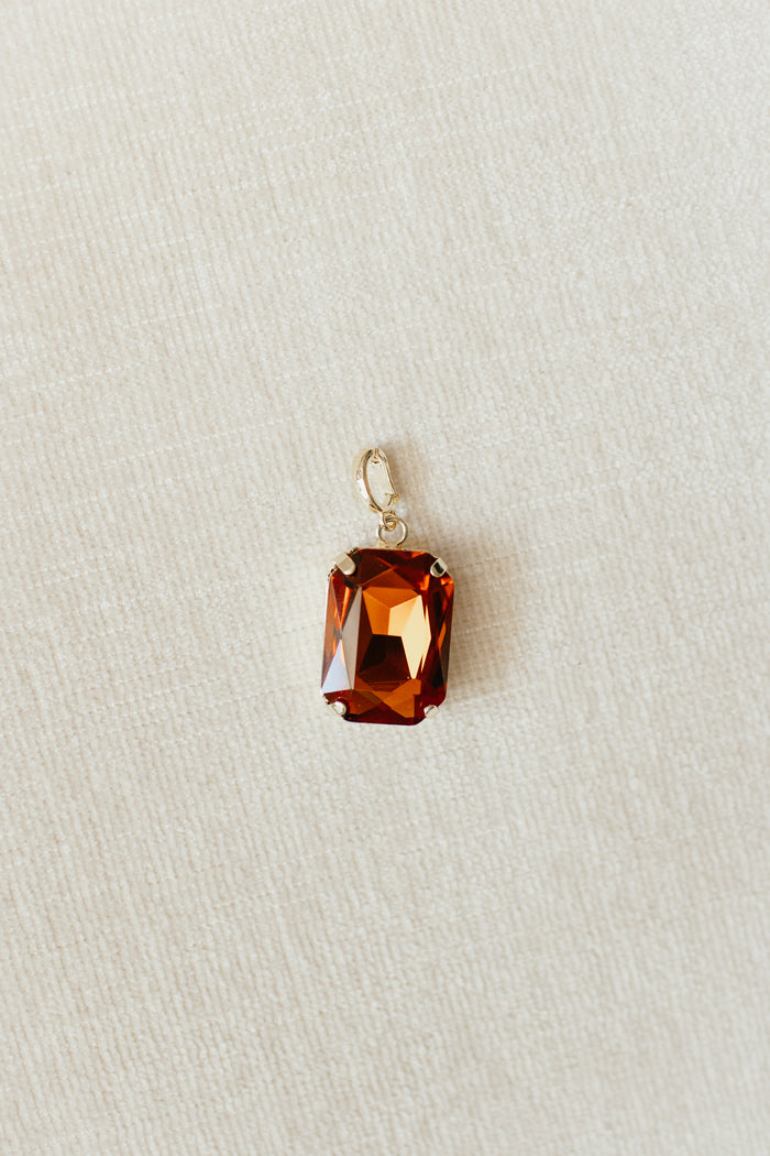 Rectangular Charm in Cinnamon Spice