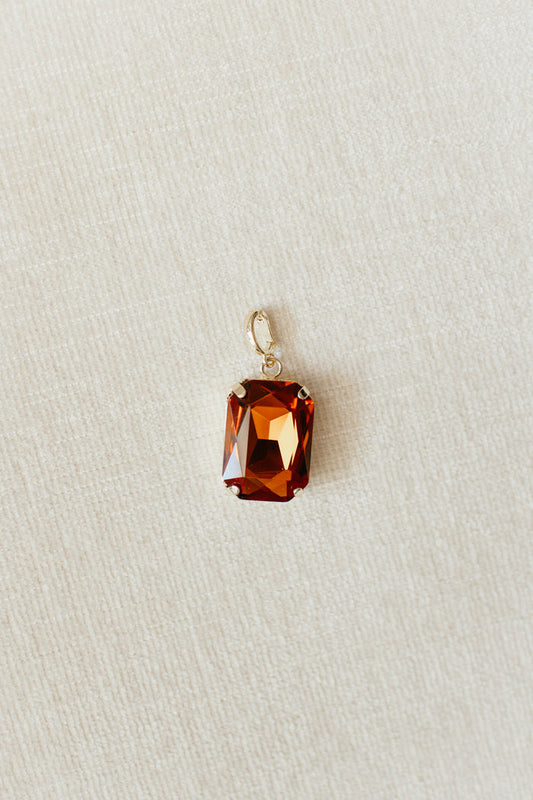 Rectangular Charm in Cinnamon Spice