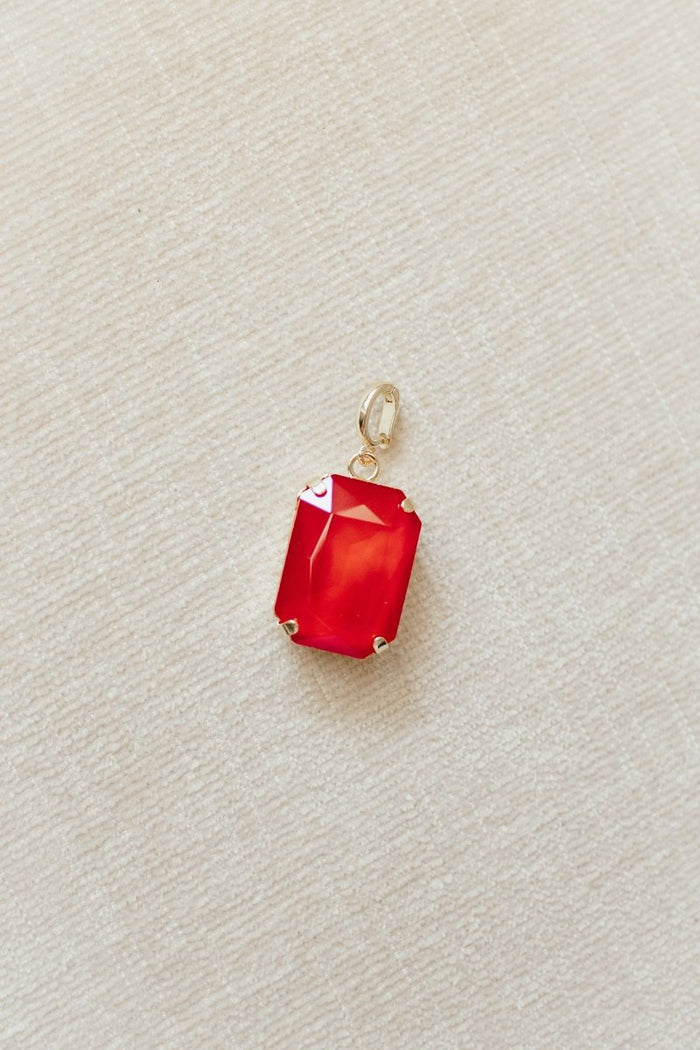 Rectangular Charm in Cranberry Crush - Macoma Boutique315 Jewelry