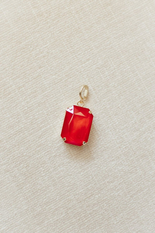 Rectangular Charm in Cranberry Crush - Macoma Boutique315 Jewelry